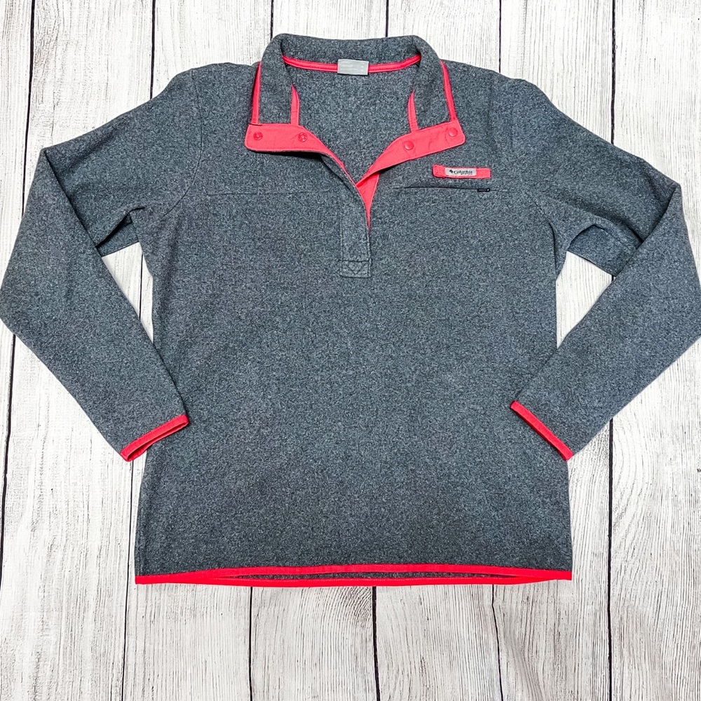 Blue + Pink Columbia Pullover Jacket | Women’s XL